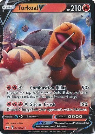 Carta Torkoal-V (24/202) do set Espada e Escudo — Pokémon TCG | Bynx