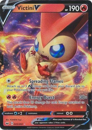Carta Victini-V (25/202) do set Espada e Escudo — Pokémon TCG | Bynx