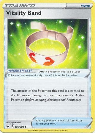 Carta Vitality Band (185/202) do set Espada e Escudo — Pokémon TCG | Bynx