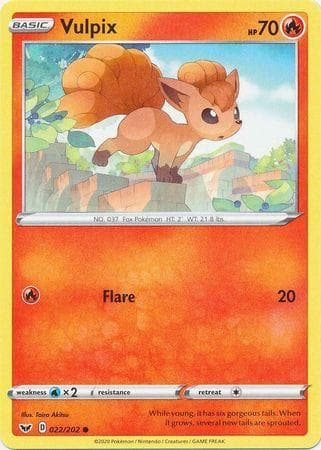 Carta Vulpix (22/202) do set Espada e Escudo — Pokémon TCG | Bynx