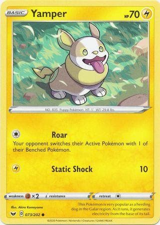 Carta Yamper (73/202) do set Espada e Escudo — Pokémon TCG | Bynx