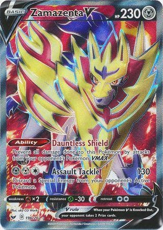 Carta Zamazenta-V (196/202) do set Espada e Escudo — Pokémon TCG | Bynx