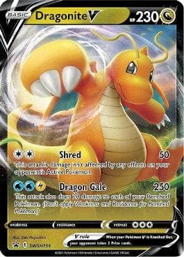 Carta Dragonite-V (SWSH154/71) do set Espada e Escudo Promos — Pokémon TCG | Bynx