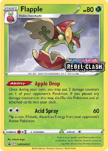 Carta Flapple (SWSH022/71) do set Espada e Escudo Promos — Pokémon TCG | Bynx