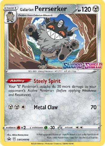 Galarian Perrserker (SWSH008/71) — Espada e Escudo Promos