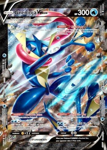 Carta Greninja-V-Union (Oversize) (SWSH155-O/71) do set Espada e Escudo Promos — Pokémon TCG | Bynx