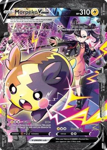 Carta Morpeko-V-Union (Oversize) (SWSH287-O/71) do set Espada e Escudo Promos — Pokémon TCG | Bynx