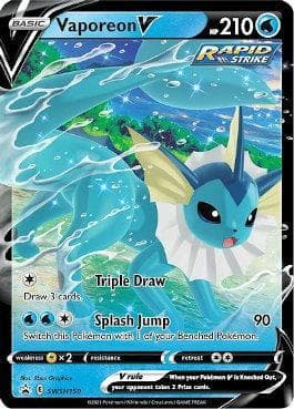 Carta Vaporeon-V (SWSH150/71) do set Espada e Escudo Promos — Pokémon TCG | Bynx
