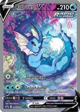 Carta Vaporeon-V (SWSH181/71) do set Espada e Escudo Promos — Pokémon TCG | Bynx