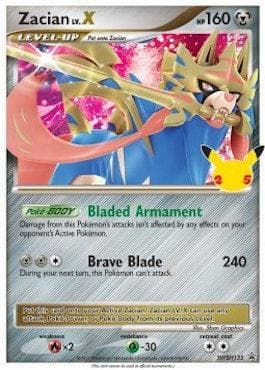 Carta Zacian Lv.X (SWSH135/71) do set Espada e Escudo Promos — Pokémon TCG | Bynx