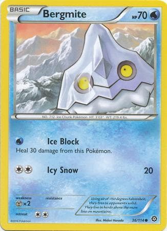 Carta Bergmite (36/114) do set Cerco de Vapor — Pokémon TCG | Bynx