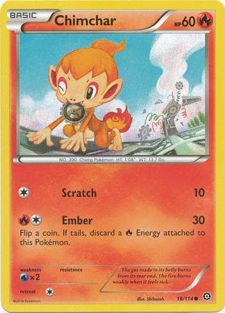 Carta Chimchar (18/114) do set Cerco de Vapor — Pokémon TCG | Bynx