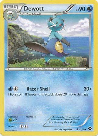 Carta Dewott (31/114) do set Cerco de Vapor — Pokémon TCG | Bynx