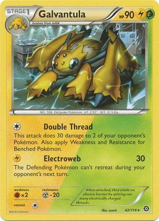 Carta Galvantula (42/114) do set Cerco de Vapor — Pokémon TCG | Bynx
