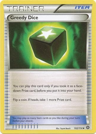 Carta Greedy Dice (102/114) do set Cerco de Vapor — Pokémon TCG | Bynx