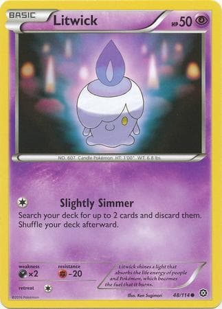 Carta Litwick (48/114) do set Cerco de Vapor — Pokémon TCG | Bynx