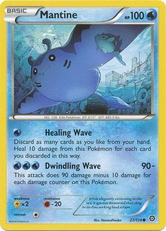 Carta Mantine (27/114) do set Cerco de Vapor — Pokémon TCG | Bynx