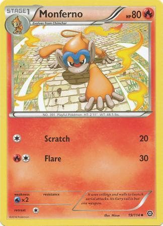 Carta Monferno (19/114) do set Cerco de Vapor — Pokémon TCG | Bynx