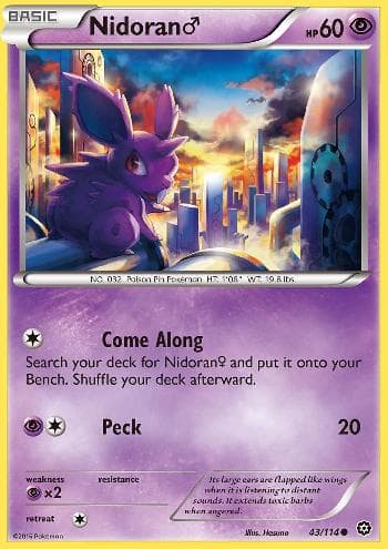 Carta Nidoran Male (43/114) do set Cerco de Vapor — Pokémon TCG | Bynx
