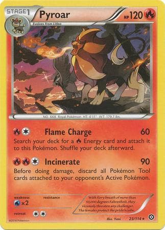 Carta Pyroar (23/114) do set Cerco de Vapor — Pokémon TCG | Bynx