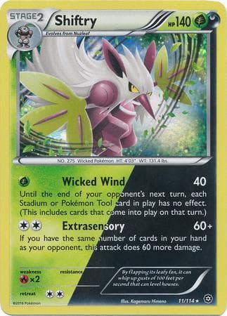 Carta Shiftry (11/114) do set Cerco de Vapor — Pokémon TCG | Bynx
