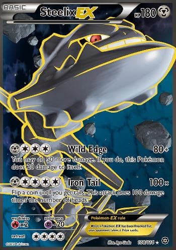 Carta Steelix-EX (108/114) do set Cerco de Vapor — Pokémon TCG | Bynx