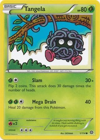 Carta Tangela (1/114) do set Cerco de Vapor — Pokémon TCG | Bynx