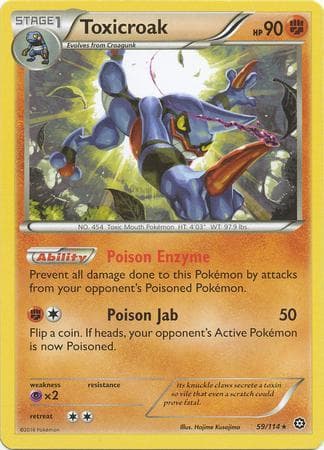 Carta Toxicroak (59/114) do set Cerco de Vapor — Pokémon TCG | Bynx