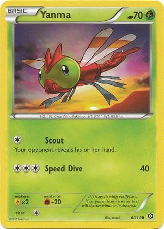 Carta Yanma (6/114) do set Cerco de Vapor — Pokémon TCG | Bynx