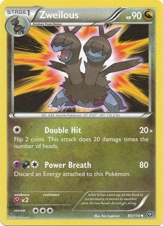 Carta Zweilous (85/114) do set Cerco de Vapor — Pokémon TCG | Bynx