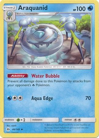 Carta Araquanid (46/149) do set Sol e Lua — Pokémon TCG | Bynx