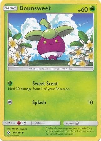 Carta Bounsweet (18/149) do set Sol e Lua — Pokémon TCG | Bynx