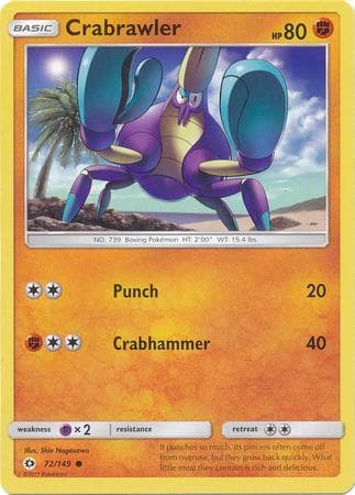 Crabrawler (72/149) — Sol e Lua