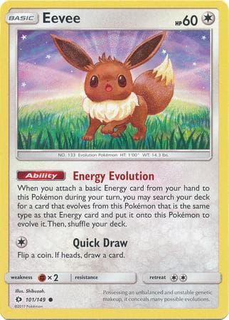 Carta Eevee (101/149) do set Sol e Lua — Pokémon TCG | Bynx