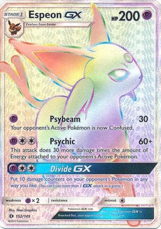 Carta Espeon-GX (152/149) do set Sol e Lua — Pokémon TCG | Bynx