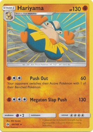 Carta Hariyama (68/149) do set Sol e Lua — Pokémon TCG | Bynx