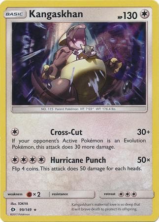 Carta Kangaskhan (99/149) do set Sol e Lua — Pokémon TCG | Bynx