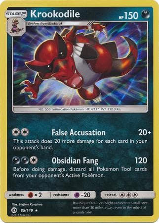 Carta Krookodile (85/149) do set Sol e Lua — Pokémon TCG | Bynx