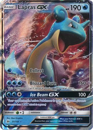 Carta Lapras-GX (35/149) do set Sol e Lua — Pokémon TCG | Bynx