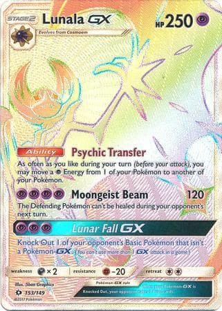 Carta Lunala-GX (153/149) do set Sol e Lua — Pokémon TCG | Bynx