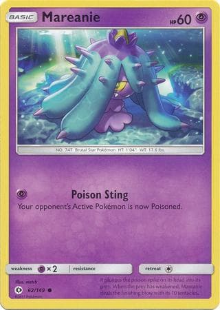 Carta Mareanie (62/149) do set Sol e Lua — Pokémon TCG | Bynx