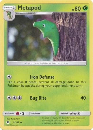 Carta Metapod (2/149) do set Sol e Lua — Pokémon TCG | Bynx
