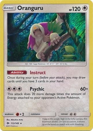 Carta Oranguru (113/149) do set Sol e Lua — Pokémon TCG | Bynx