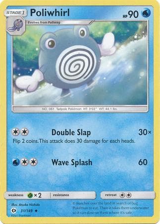 Carta Poliwhirl (31/149) do set Sol e Lua — Pokémon TCG | Bynx