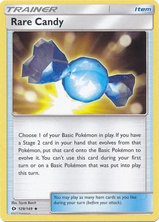 Carta Rare Candy (129/149) do set Sol e Lua — Pokémon TCG | Bynx