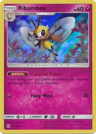 Carta Ribombee (93/149) do set Sol e Lua — Pokémon TCG | Bynx