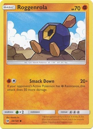 Carta Roggenrola (69/149) do set Sol e Lua — Pokémon TCG | Bynx