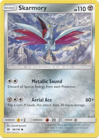 Carta Skarmory (88/149) do set Sol e Lua — Pokémon TCG | Bynx