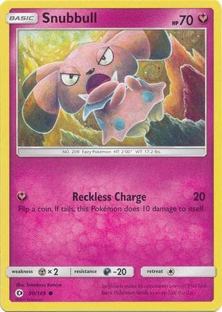 Carta Snubbull (90/149) do set Sol e Lua — Pokémon TCG | Bynx