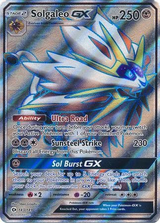 Carta Solgaleo-GX (143/149) do set Sol e Lua — Pokémon TCG | Bynx
